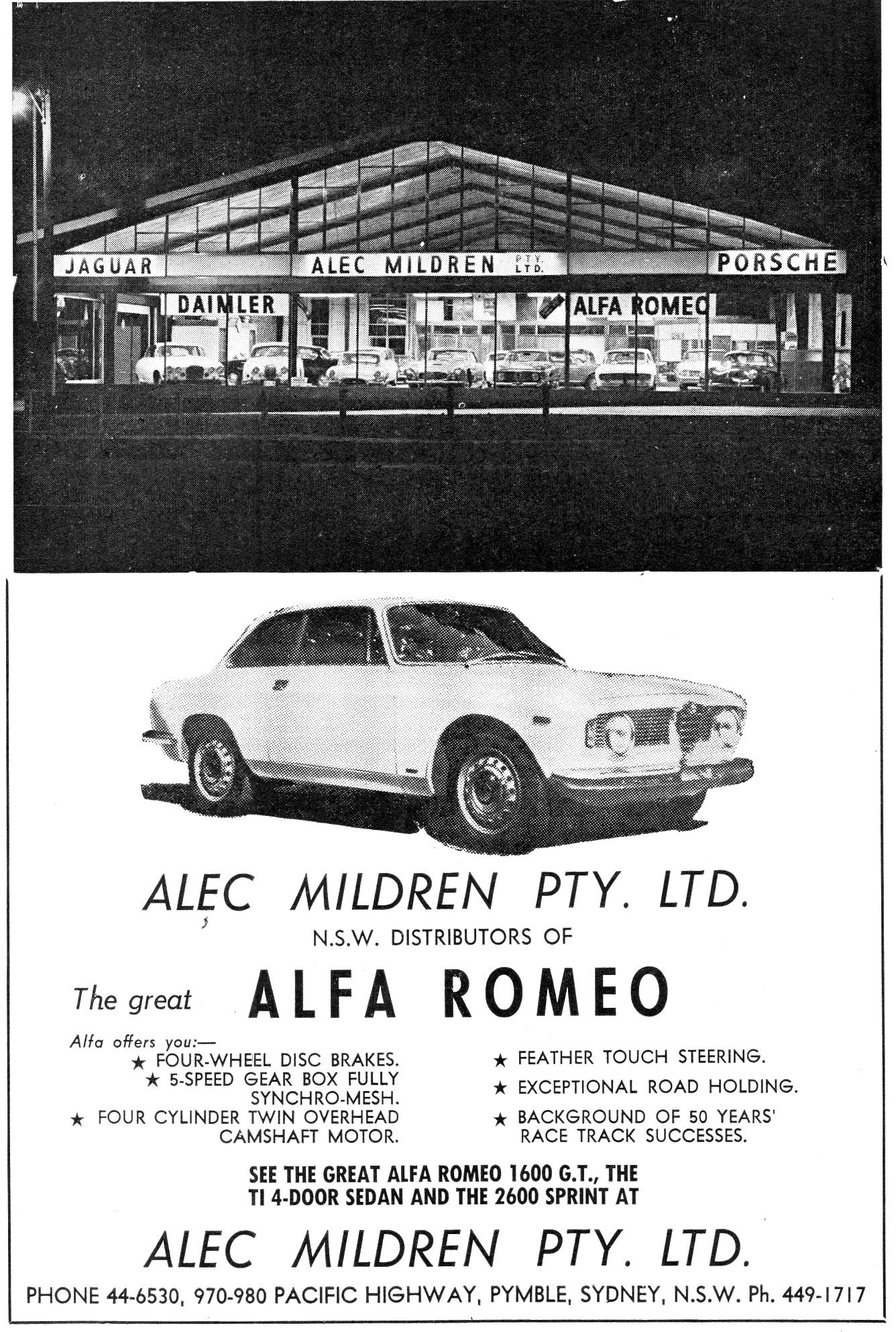 1965 Alec Mildren Motors Alfa Romeo 160 GT TI 4 Door 2600